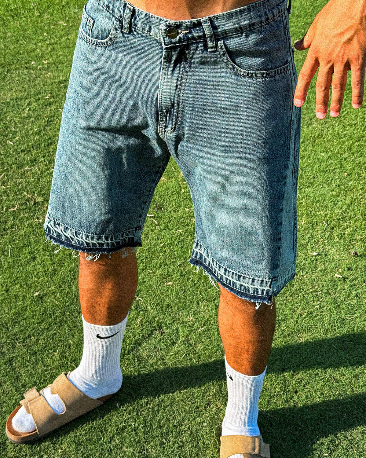 Basic Flare Denim Shorts