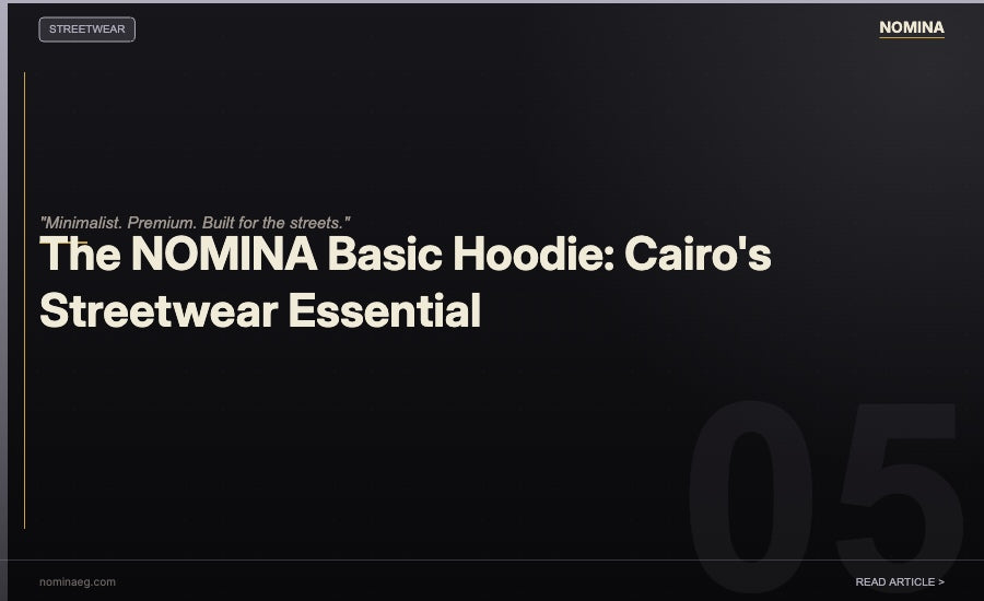 NOMINA Hoodie Streetwear Blog