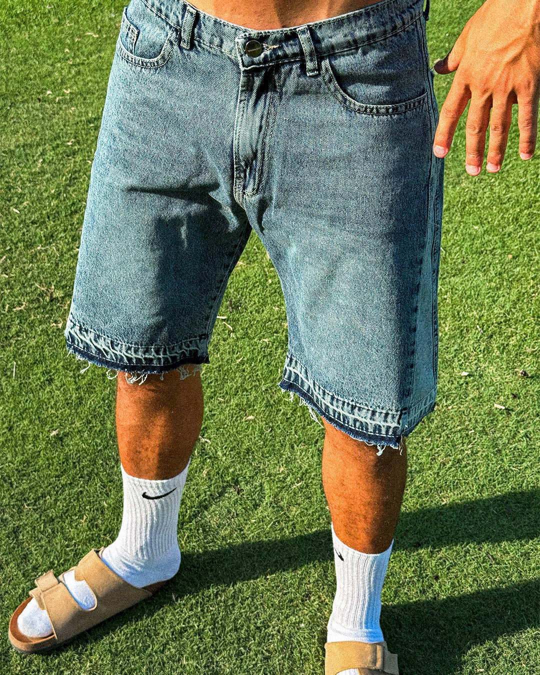 Basic Flare Denim Shorts