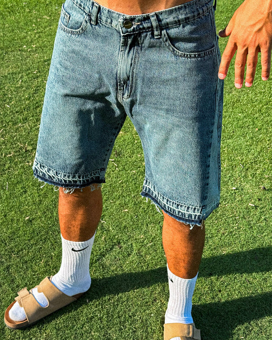 Basic Flare Denim Shorts
